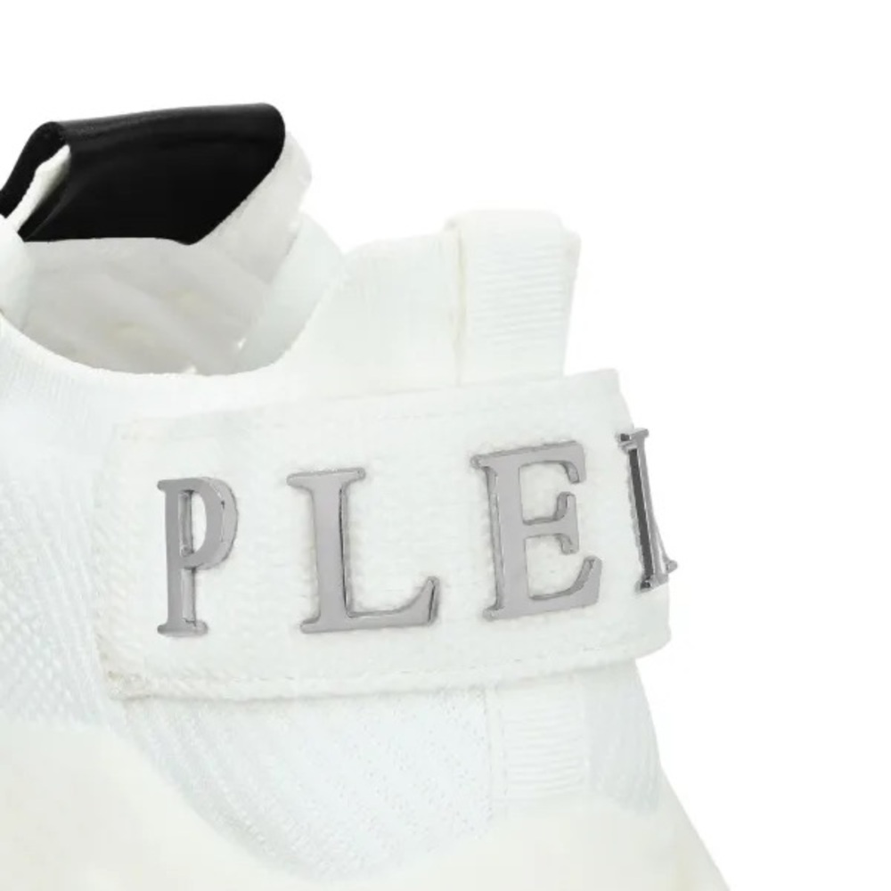 Philipp Plein Runner Iconic White Knit Sneakers - Picture 4 of 5